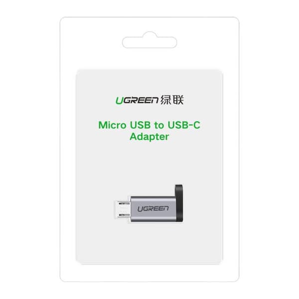 UGREEN US282 USB-C till Micro USB-adapter (grå)