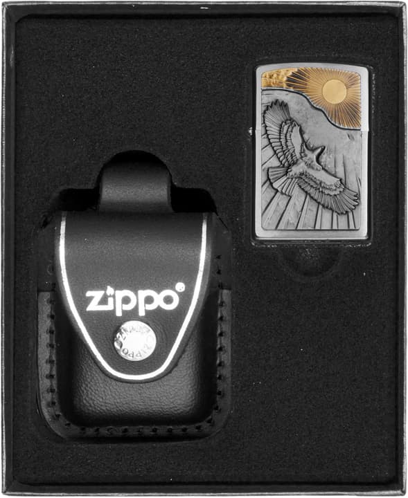 Zippo Lightersæt EAGLE SUN FLIGHT Gavesæt nr. 3