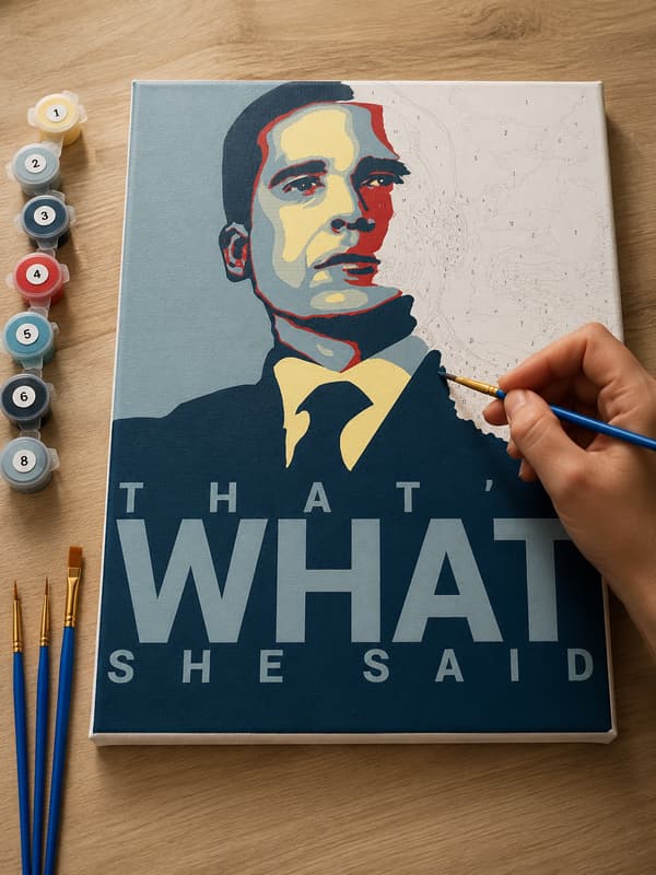 Maleri efter tal med ramme Billeder til maleri - The Office 40x50 cm