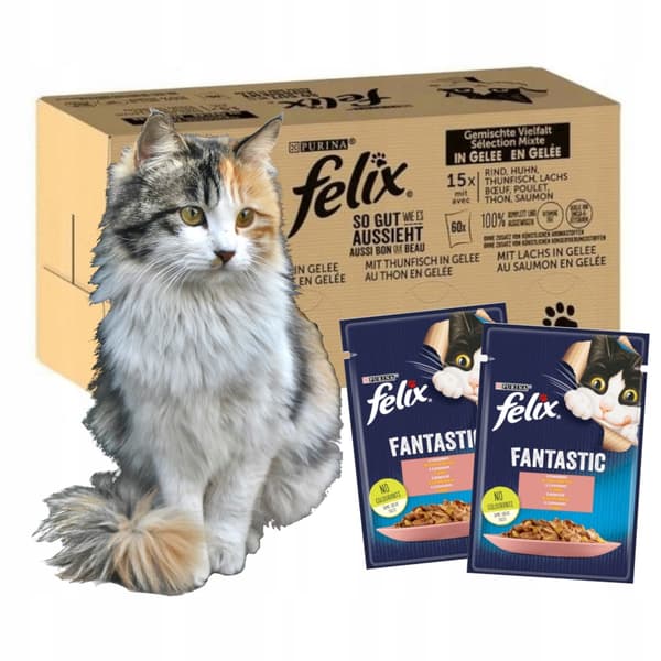 Purina Felix Fantastic Fish vådfoder til katte 120x85g