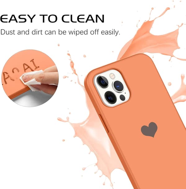 ETUI TIL IPHONE 12 PRO MAX 6,7' ORANGE SILIKONE STÆRK