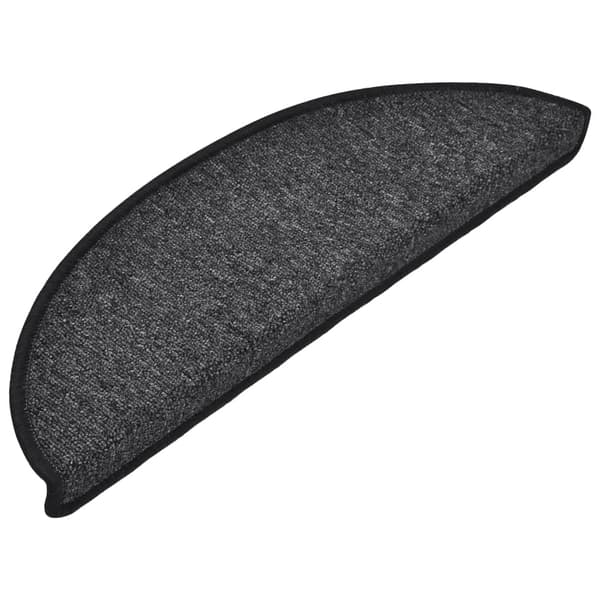 vidaXL trappemåtter 15 stk. 56x17x3 cm antracit halvrund