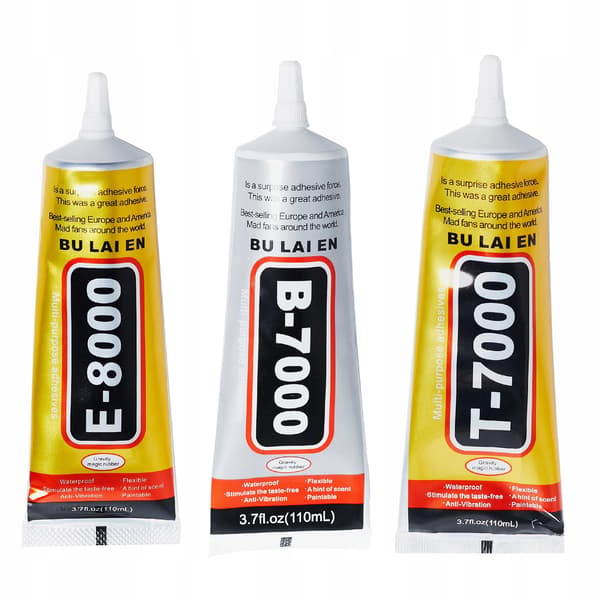 Set med 3 universallim 110 ml (B-7000 + E-8000 + T7000)