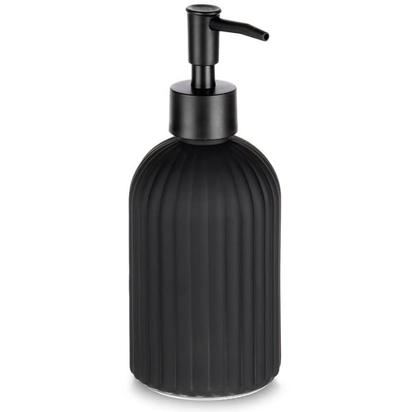 Lasinen musta saippuadispenser 400 ml