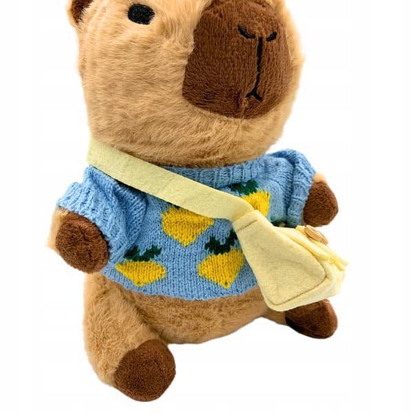 Capybara Plyslegetøjstrøje med pose Plyslegetøj 25 cm