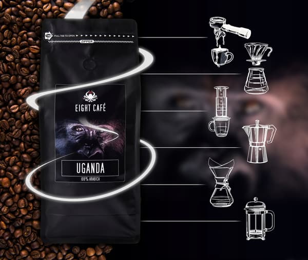Nyrostat malet kaffe Arabica Uganda 500g