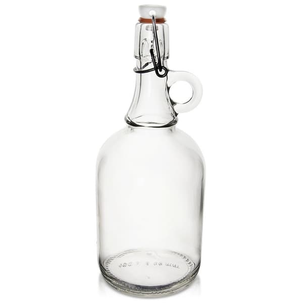 Lasinen pullo klipsillä 1 l