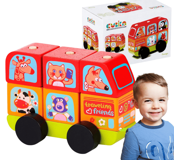 MINI LASTBIL BUSS BIL TRÄDJUR HJUL