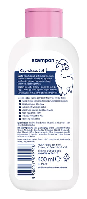 BAMBINO Lapset Shampoo Bolek ja Lolek Metsä 400 ml