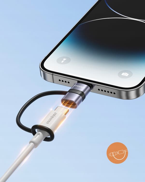INNOSTYLE ADAPTER USB-C USB TYP C TILL LIGHTNING IPHONE 12 13 14