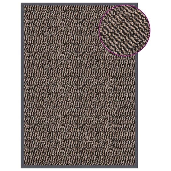 vidaXL Tuftad dörrmatta, 40x60 cm, mörkbrun