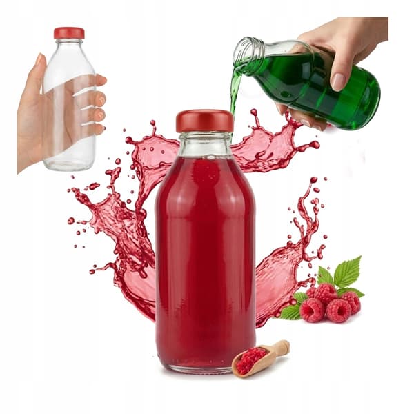 10x Juiceflaskor SOCZEK Sirap 330ml Flaska Glasbehållare För Kök