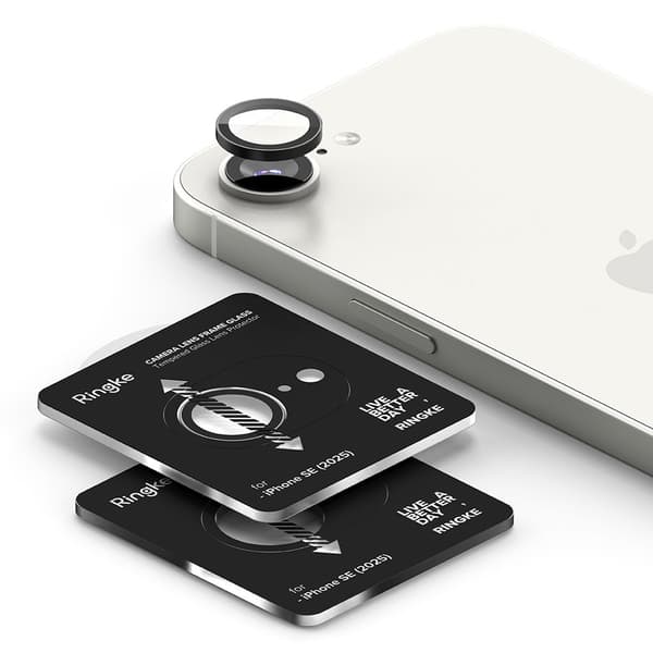 RINGKE KAMERAN RUUNUSSUOJA 2 KPL IPHONE 16E MUSTA