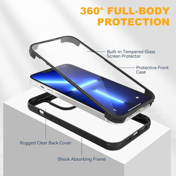 ETUI TIL APPLE IPHONE 14 PRO MAX PLASTIK TRANSPARENT BUMPER A2894