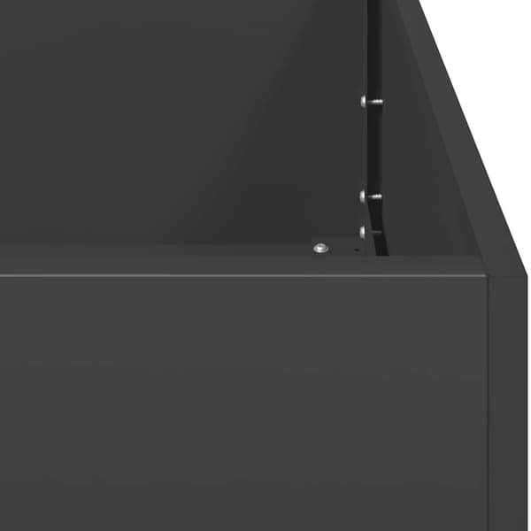 vidaXL sort urtepotte 280x80x40 cm stål