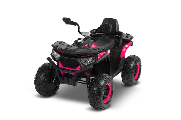 Batteridriven fyrhjuling jätte rosa