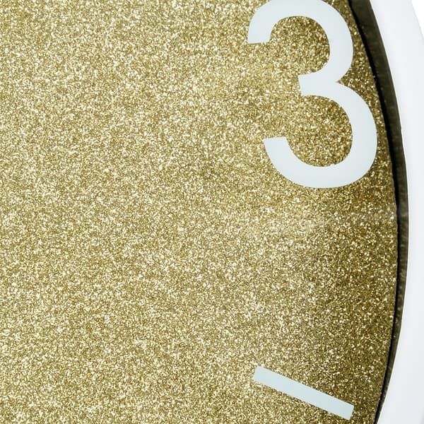 Vægur guld hvid 29,5 cm