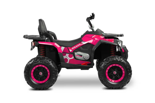 Batteridriven fyrhjuling jätte rosa