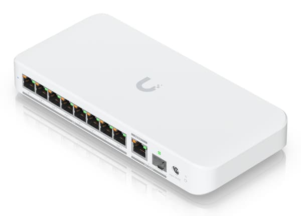 Ubiquiti USW-Flex-2.5G Managed Switch, 8 PoE-portar, Vit
