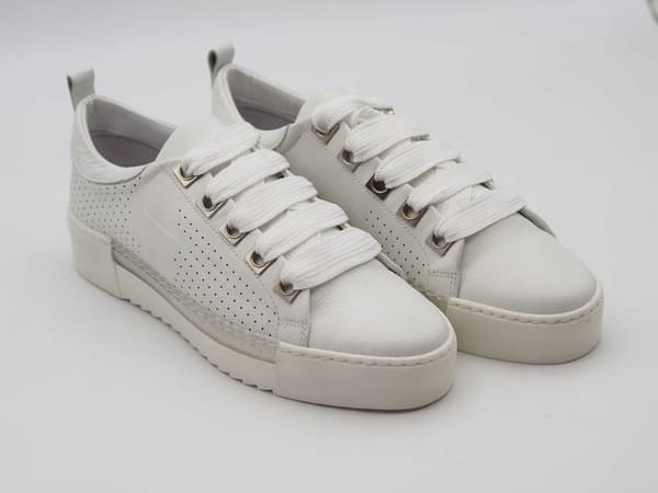 Bronx hvide snøresneakers til dame 38 3L4G8*