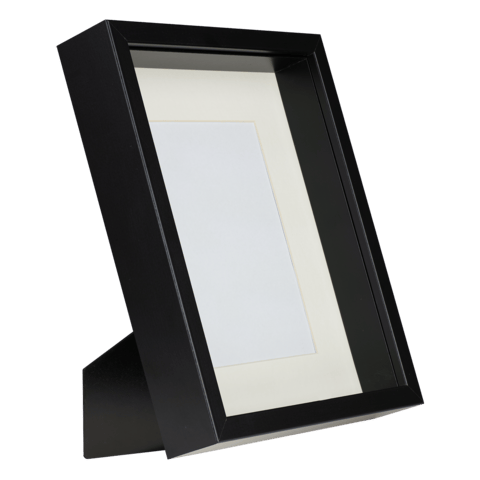 3D fotoramme dyb skyggeboks 20x25 cm rektangulær sort