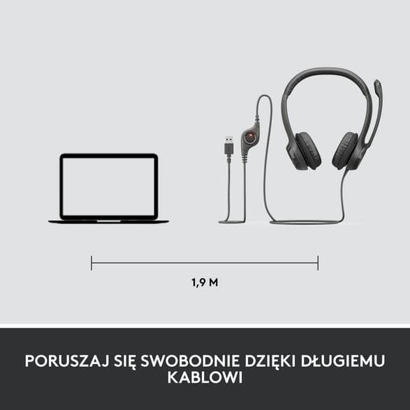 LOGITECH Stereo Headset H390 — langalliset USB-kuulokkeet