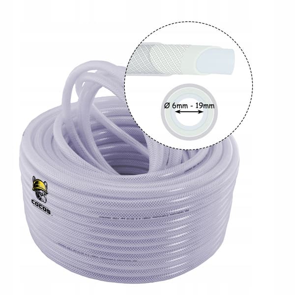 Teknisk nylon slange forstærket 10mm 1m