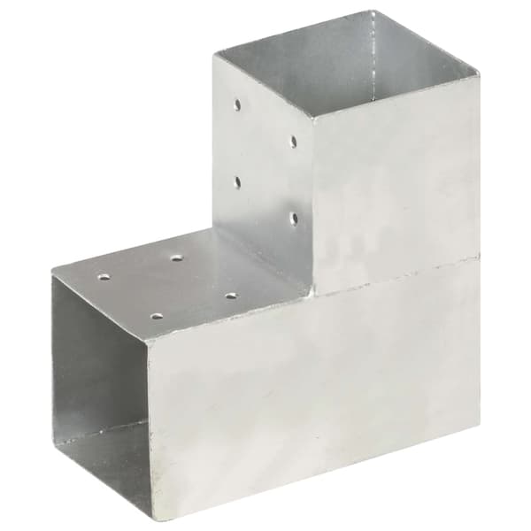 vidaXL L-formade kopplingar, 4 st, galvaniserad metall, 101x101 mm