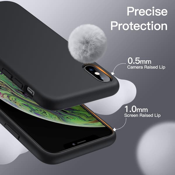 COVER TIL APPLE IPHONE XS/IPHONE X SORT SILIKONE BAGSIDER
