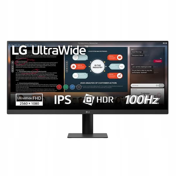 LG LED 29 29U511A-B 2560x1080, 100Hz, sort skærm