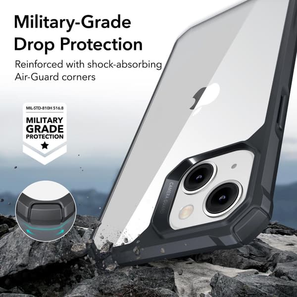 ESR AIR ARMOR IPHONE 14 PLUS / 15 PLUS KIRKAS/MUSTA