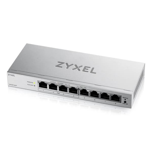 Switch Zyxel GS1200-8HPV2-EU0101F 60W Administrerad