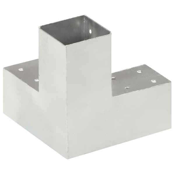 vidaXL Y-formade kopplingar, 4 st, galvaniserad metall, 71x71 mm