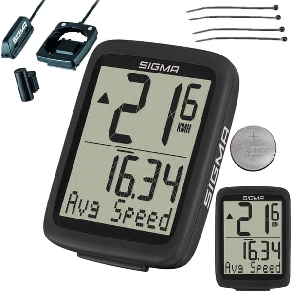 Sigma BC 8.0 WR Kablet Cykelcomputer 8 Funktioner IPX8 Kabel