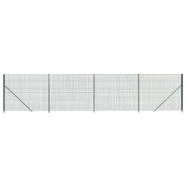 vidaXL nethegn med stolpefødder, grøn, 2x10 m