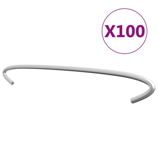 vidaXL Kivikoukut 100 kpl galvanoitu teräs 40 cm