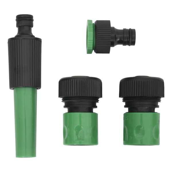 vidaXL Trädgårdsslang med kopplingsset grön 0,9", 30 m PVC