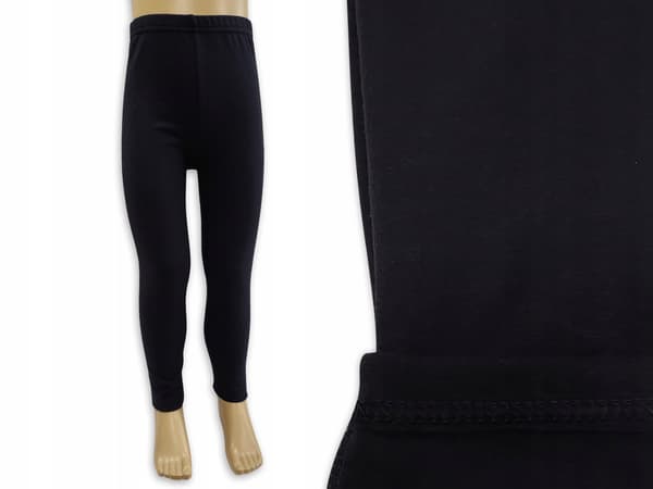 LEGGINGS VARME 104/110 ELASTISKE BUKSER BØRNE SORTE