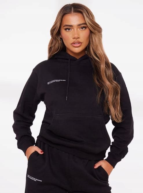 PRETTYLITTLETHING MUSTA HUPPARI S EKF