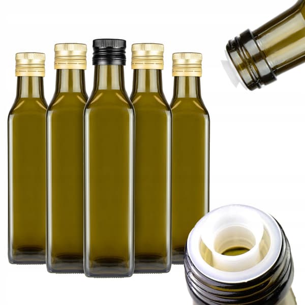 50x MARASCA 250ml flaskor med DISPENSER för olivolja