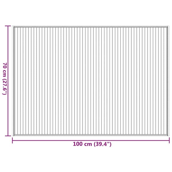 vidaXL Suorakulmainen matto, tummanruskea, 70x100 cm, bambu
