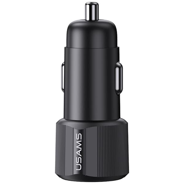 USAMS YT-serien CC283 60W billader 1xUSB-A 1xUSB-C sort