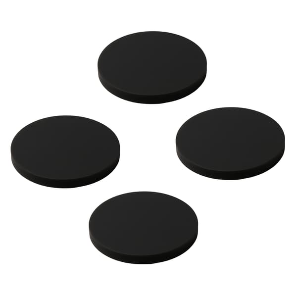 Selvklæbende silikone antiskrid puder sorte diameter 34 (4 stk.)
