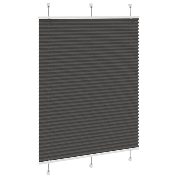 vidaXL plissegardin sort 105x150 cm stofbredde 104,4 cm