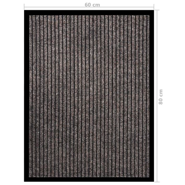 vidaXL Dörrmatta, Ribbad, Beige, 60x80 cm
