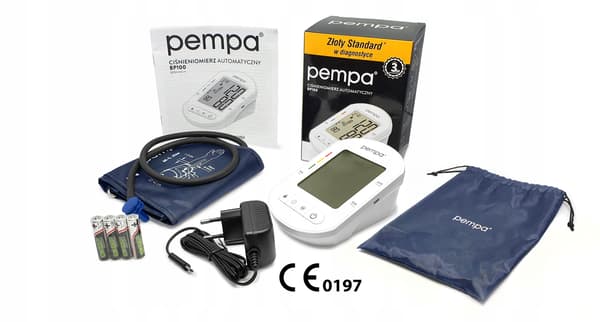 PEMPA Blodtryksmåler BP100 og strømadapter