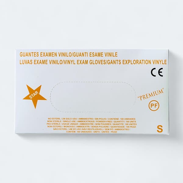 Vinylhandskar Transparenta STAR 100 st - Storlek S