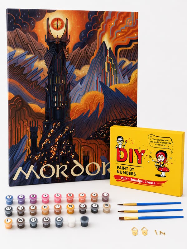Målning med siffror Tavla Mordor Sagan om ringen 40x50 cm