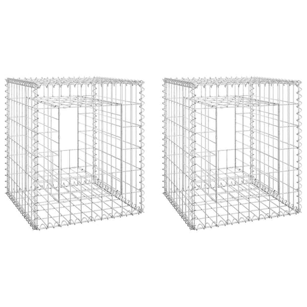 vidaXL Gabionstolper, 2 stk., 50x50x60 cm, jern