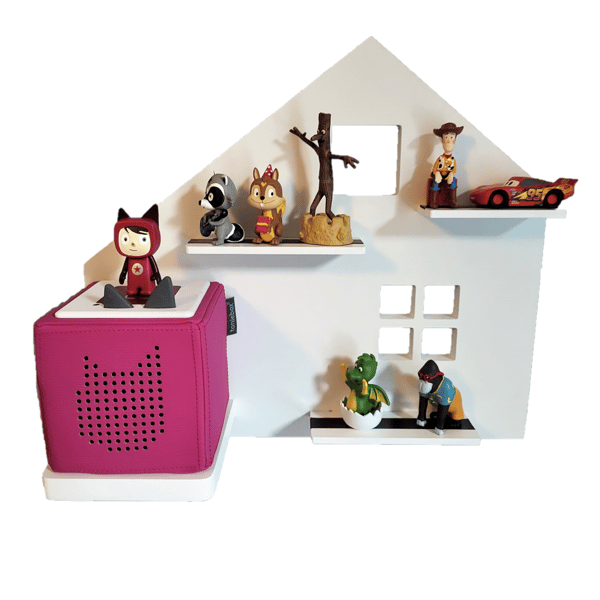 Hylde / Display til lydfigurer til Toniebox-systemet - Domek